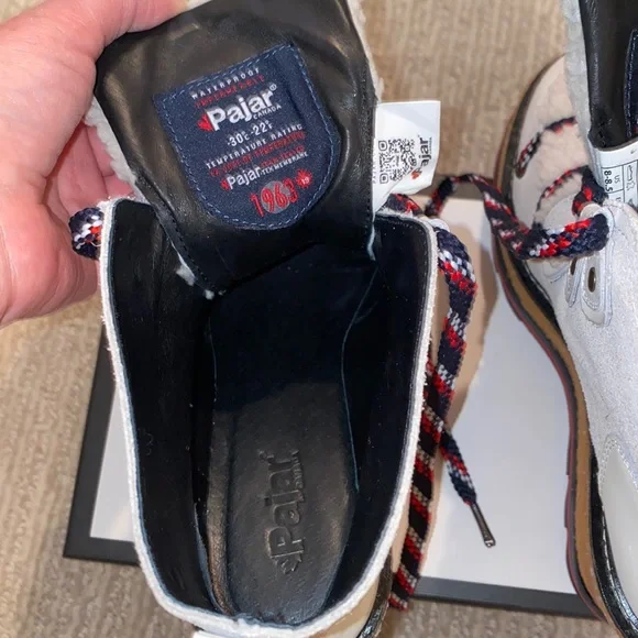 PAJAR Women’s Tristine Genuine Shearling Ankle Waterproof Boots Size 8-8.5 - Picture 8 of 10